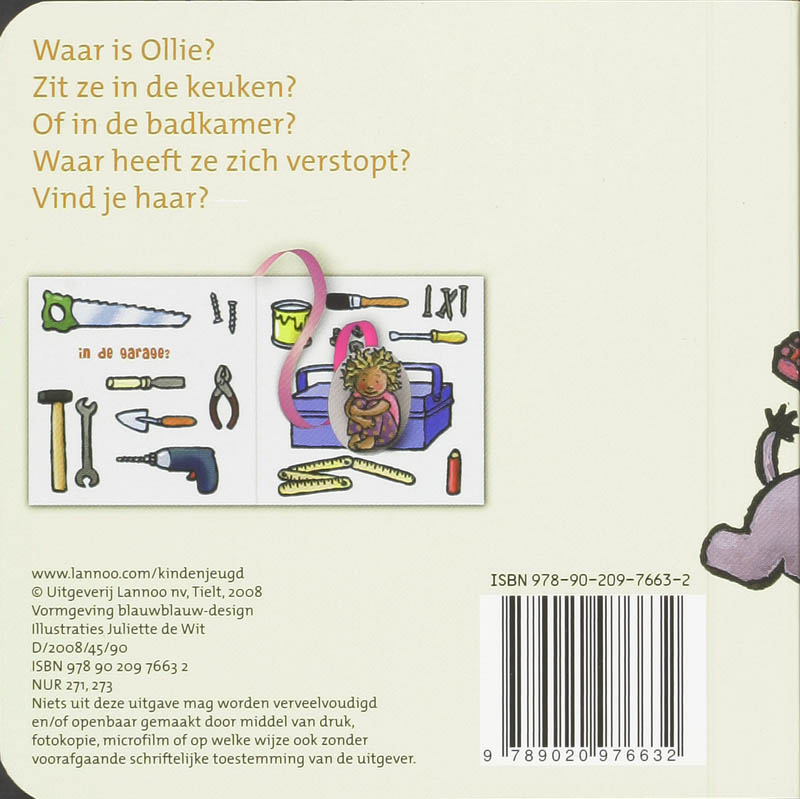 Achterkant van Waar is Ollie?