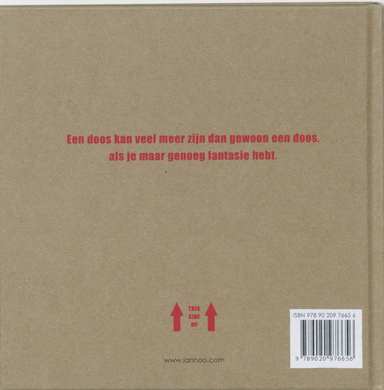 Achterkant van Dit is geen doos
