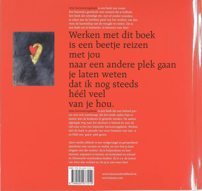 Achterkant van Mijn herinneringsboek