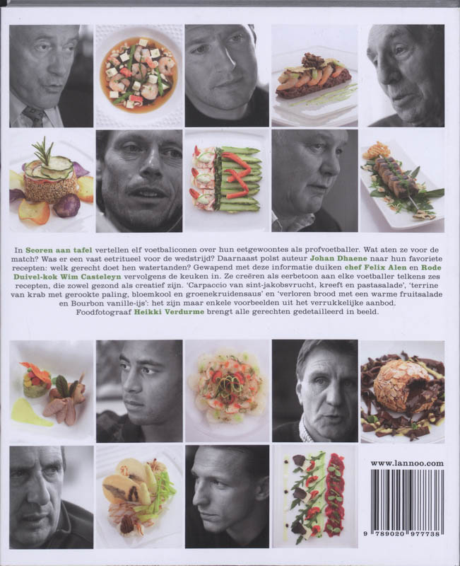 Achterkant van Scoren aan tafel