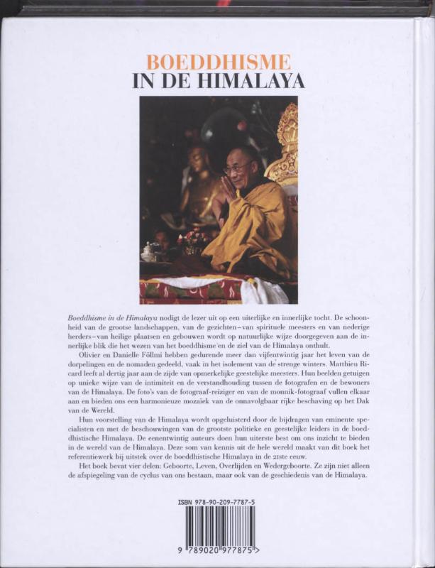 Achterkant van Boeddhisme in de Himalaya