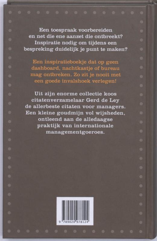 Achterkant van Succesregels voor managers