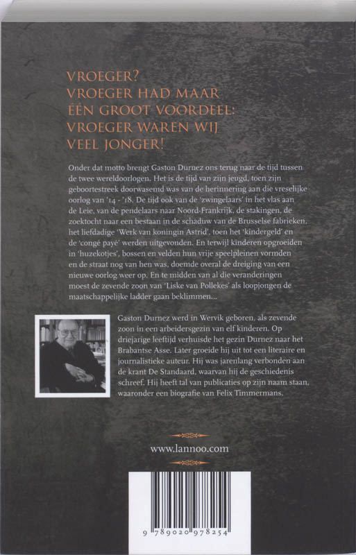 Achterkant van Vroeger waren wij veel jonger
