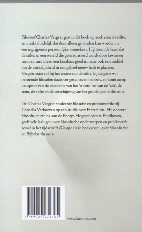 Achterkant van De kunst van de stilte