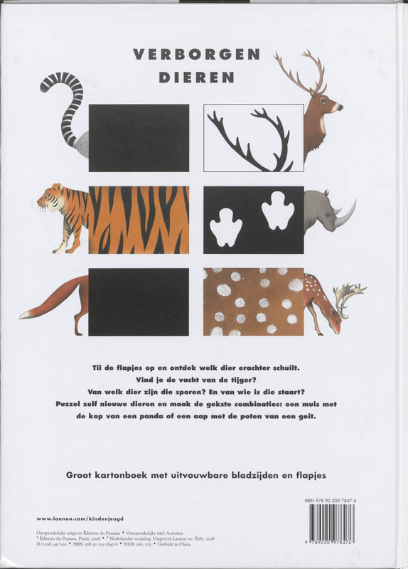 Achterkant van Verborgen dieren