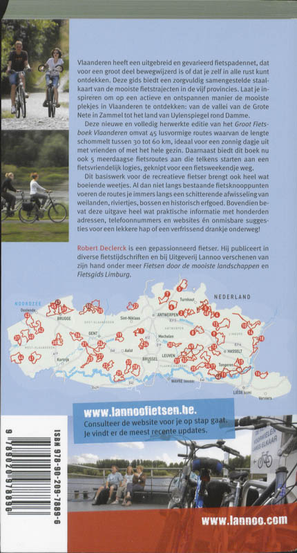 Achterkant van Groot fietsboek Vlaanderen