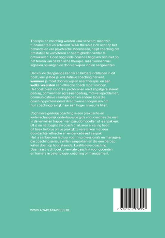 Achterkant van Cognitieve gedragscoaching