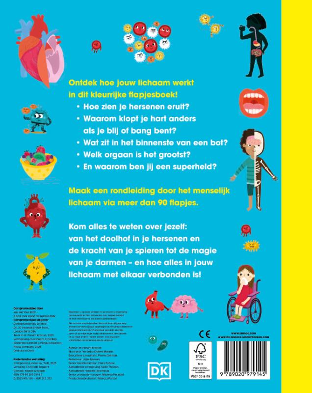 Achterkant van Van top tot teen: alles over mijn lichaam