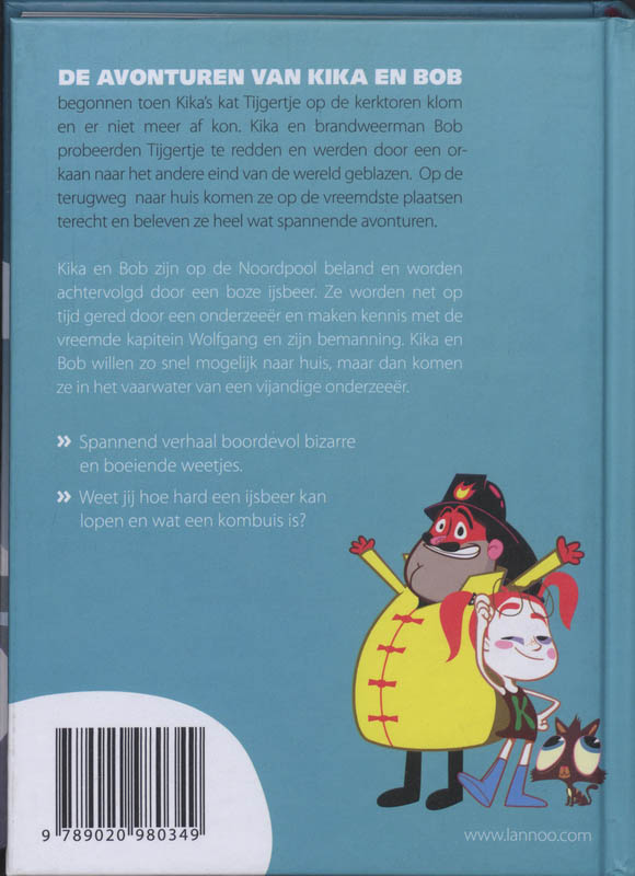 Achterkant van De avonturen van Kika en Bob Op glad ijs