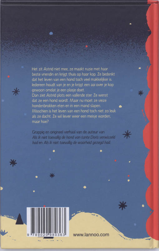 Achterkant van De dag dat ik een hond wilde zijn