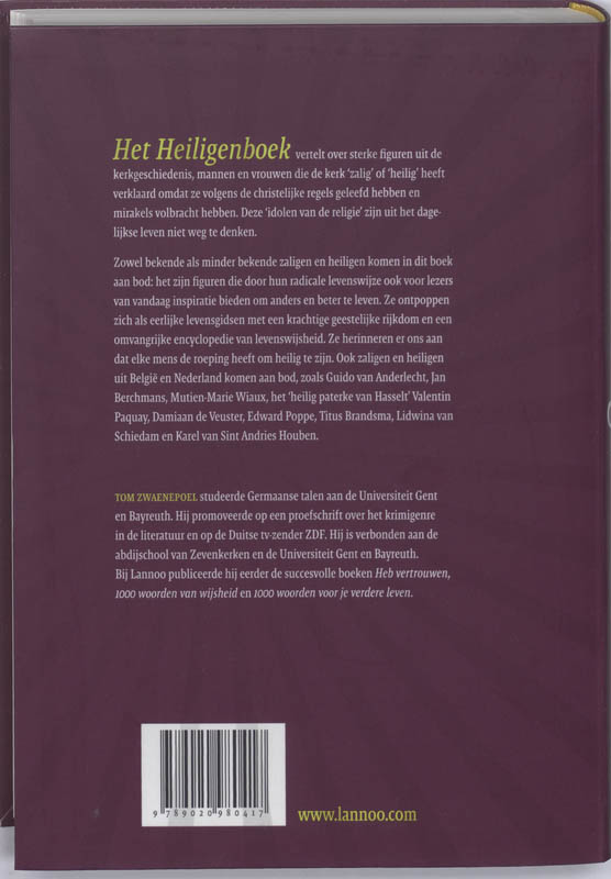 Achterkant van Het Heiligenboek