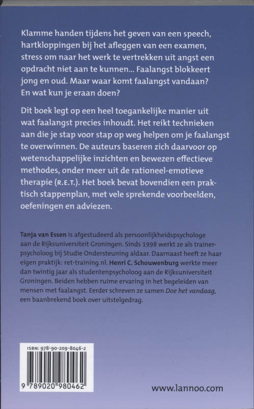 Achterkant van Overwin je faalangst