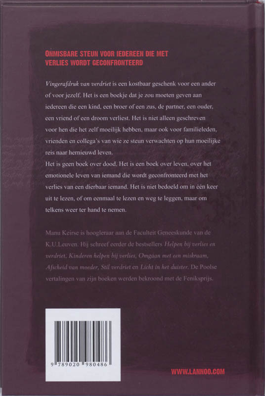 Achterkant van Vingerafdruk van verdriet