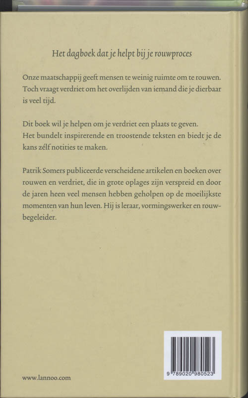 Achterkant van Rouw-dagboek