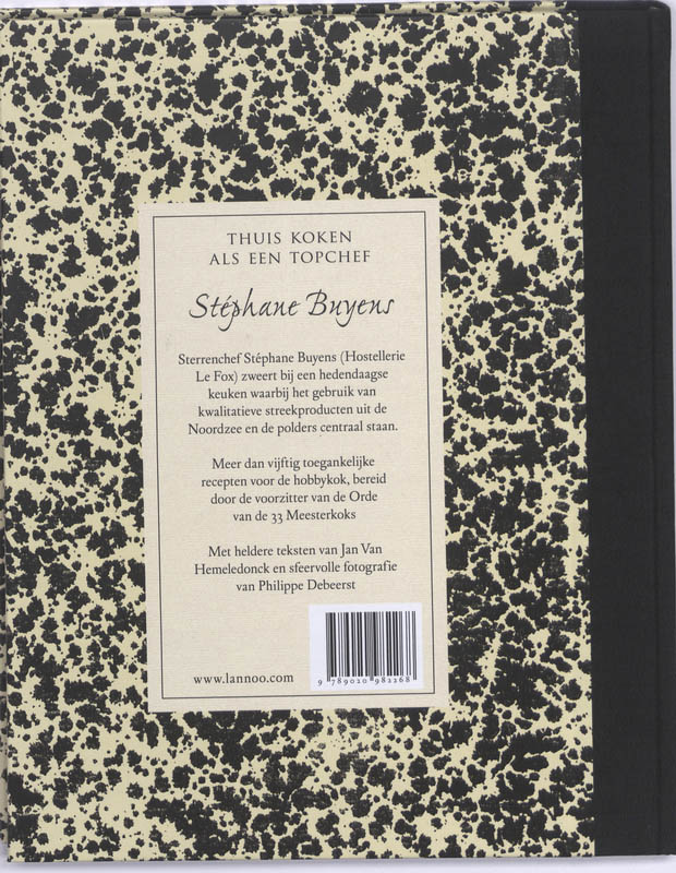 Achterkant van Carnet de cuisine Stephane Buyens