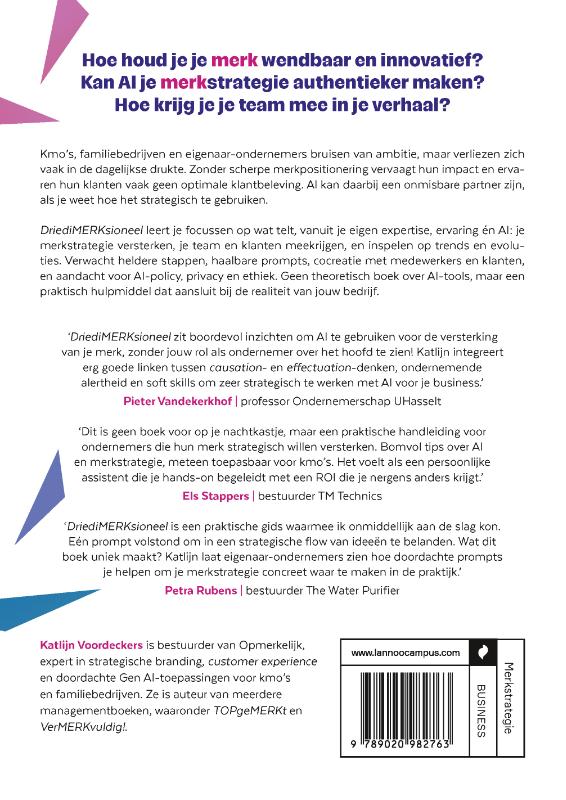 Achterkant van DriediMERKsioneel