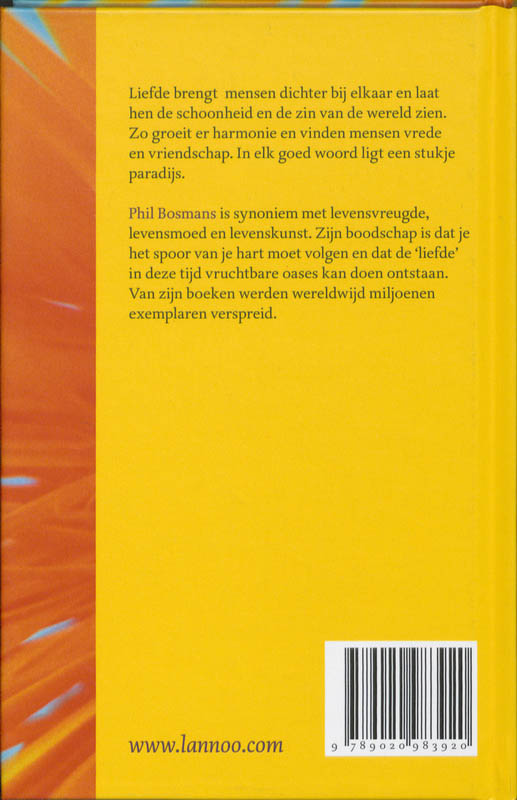 Achterkant van Zonnestralen van liefde