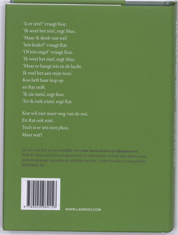 Achterkant van De wei van koe