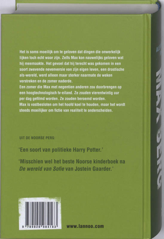 Achterkant van Het boek van Max Berg
