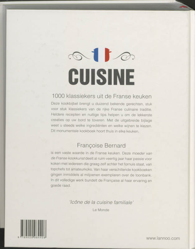 Achterkant van Cuisine