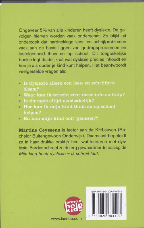 Achterkant van Helpkids dyslexie