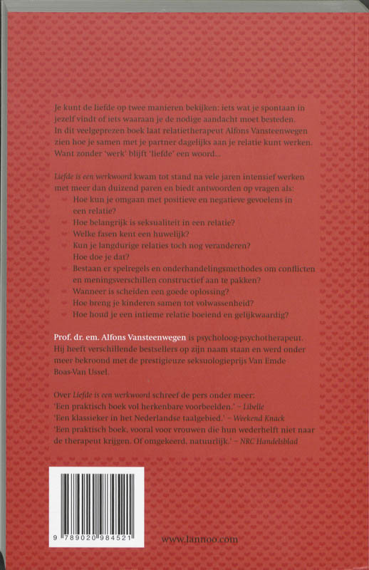 Achterkant van Liefde is een werkwoord
