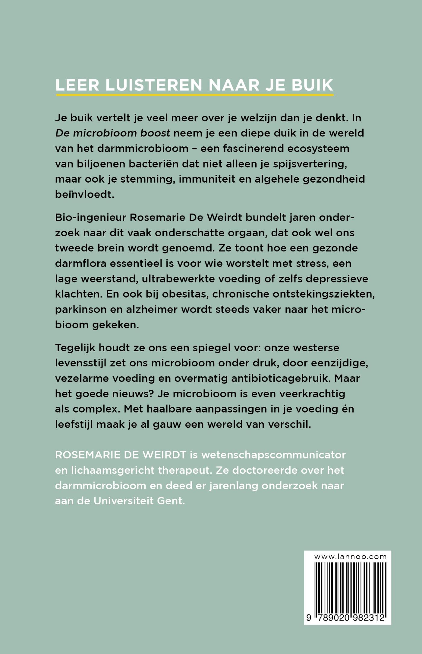 Achterkant van De microbioom boost