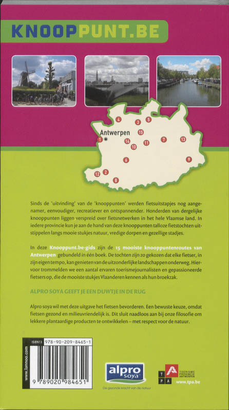 Achterkant van Fietsgids Antwerpen