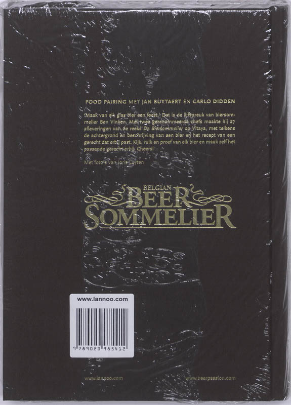 Achterkant van Bier op het menu