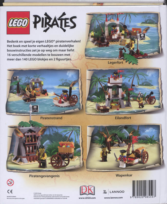 Achterkant van Lego pirates Bouwmeester