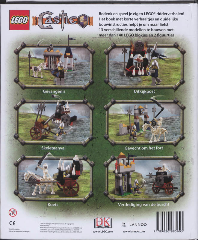 Achterkant van Lego bouwmeester ridders