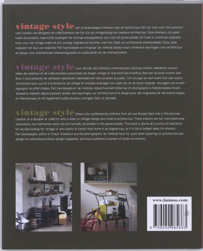 Achterkant van Vintage style (NE-FR-ENG)