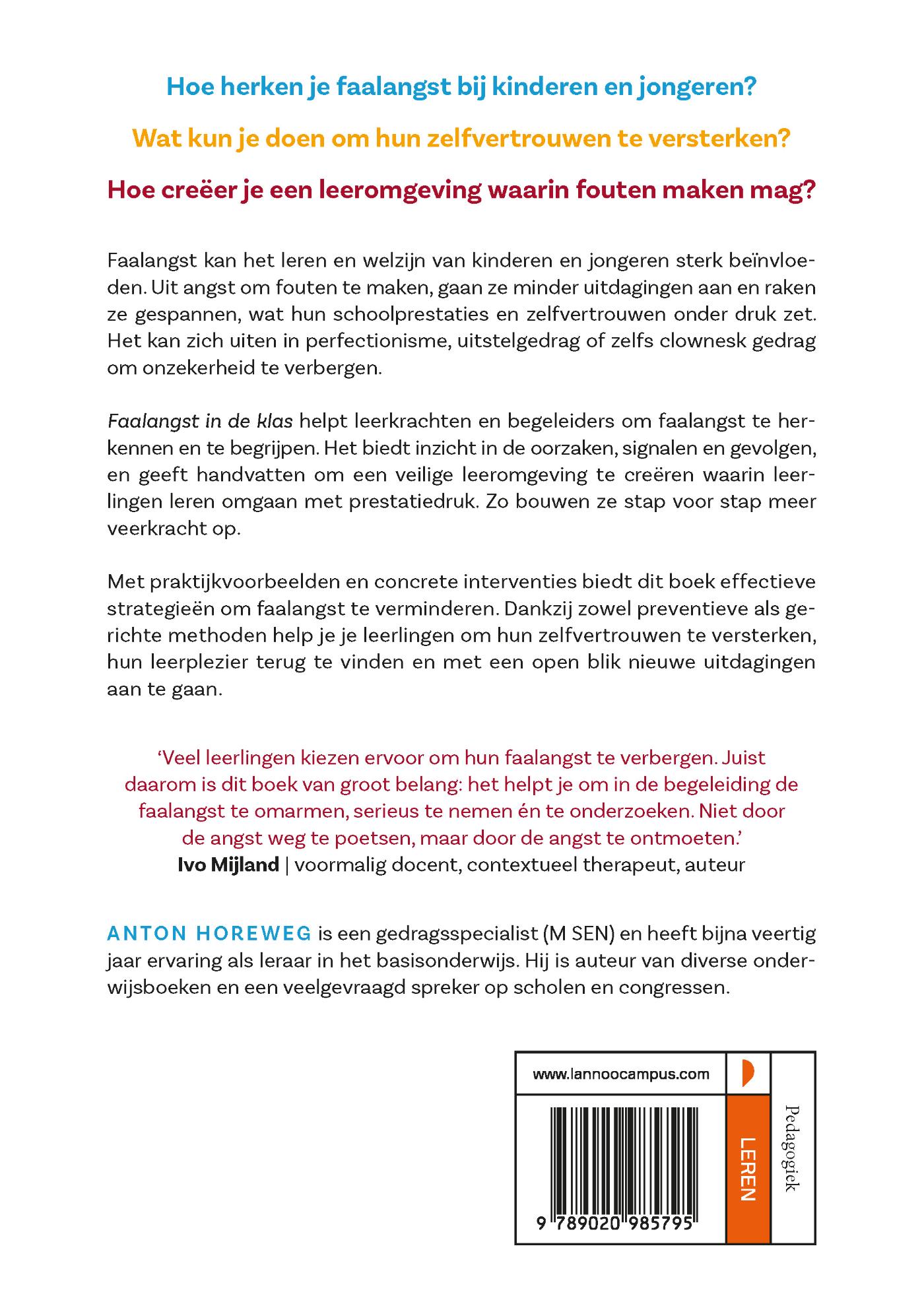 Achterkant van Faalangst