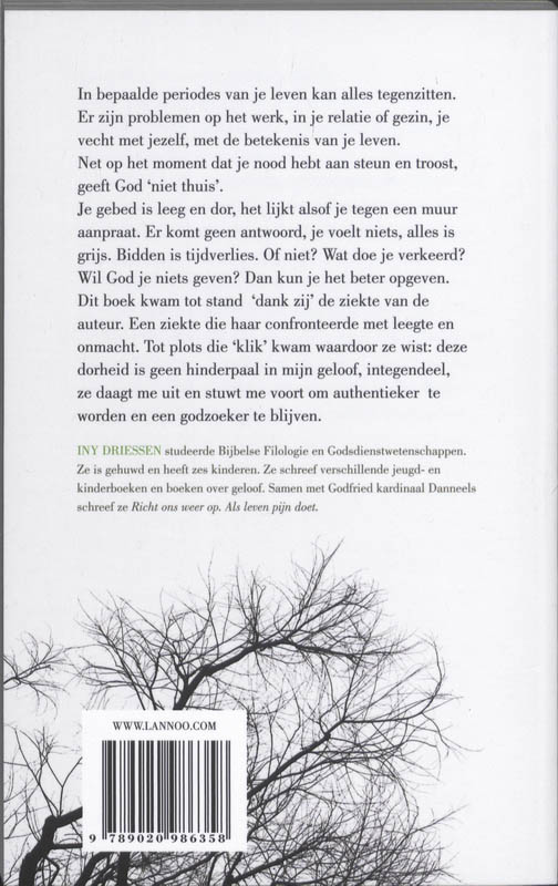 Achterkant van Als alles tegenzit en God geeft niet thuis