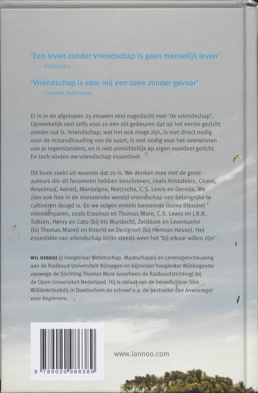 Achterkant van Over vriendschap