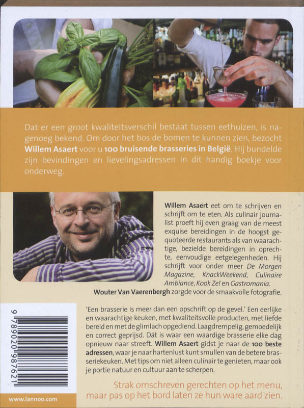 Achterkant van 100 x bruisende brasseries in Belgie