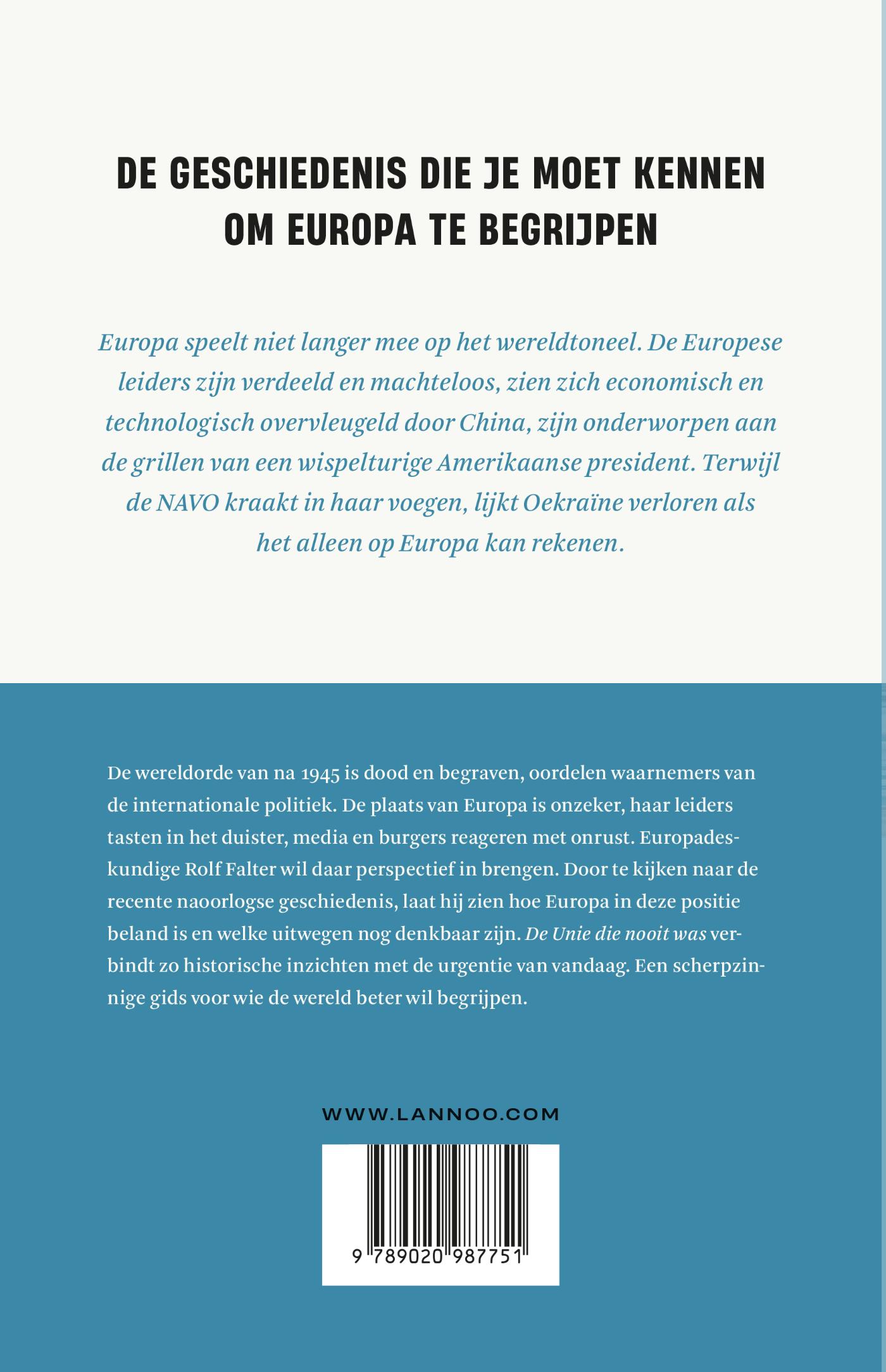 Achterkant van De Unie die nooit was