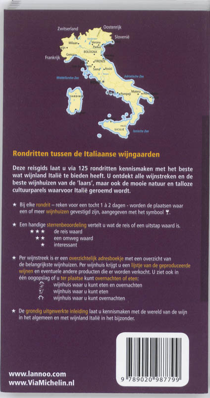Achterkant van Rondritten tussen de wijngaarden