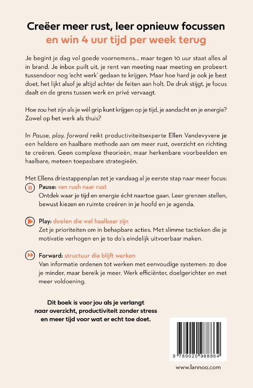 Achterkant van Pause, play, forward
