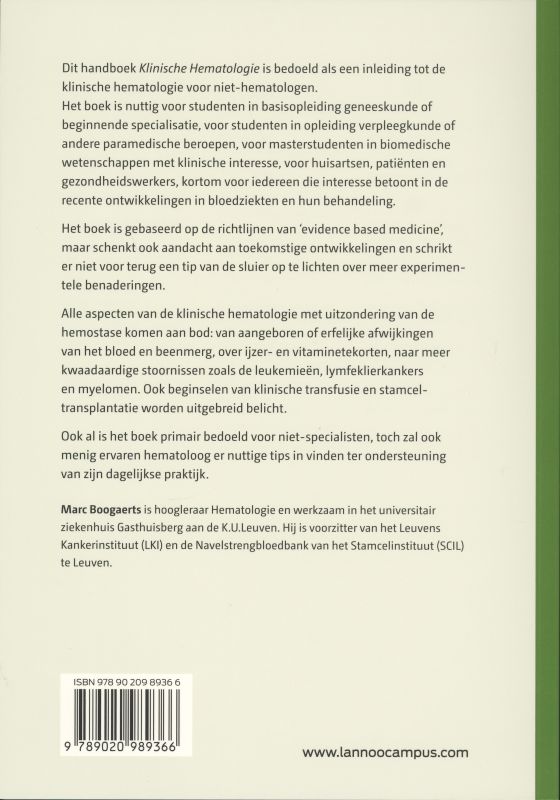 Achterkant van Klinische hematologie