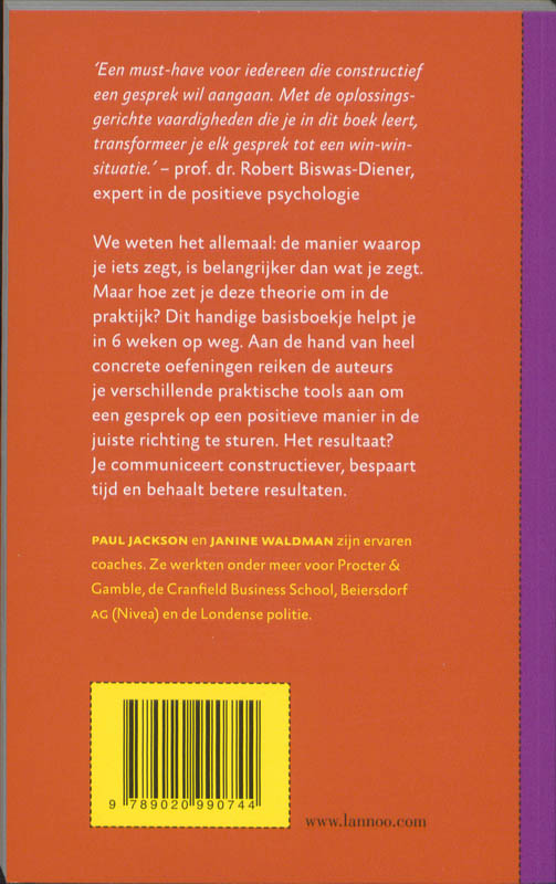 Achterkant van Positief communiceren in 6 weken