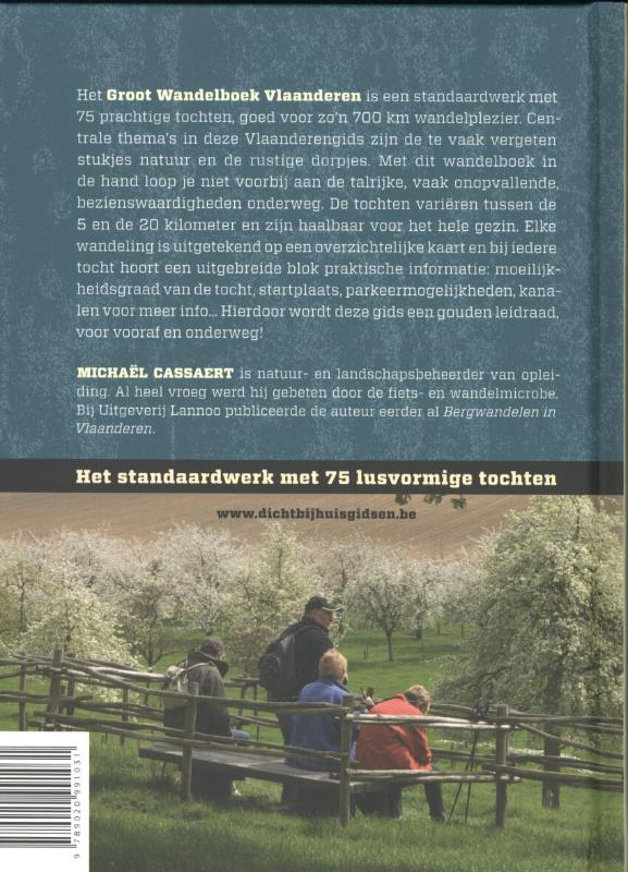 Achterkant van Groot wandelboek Vlaanderen