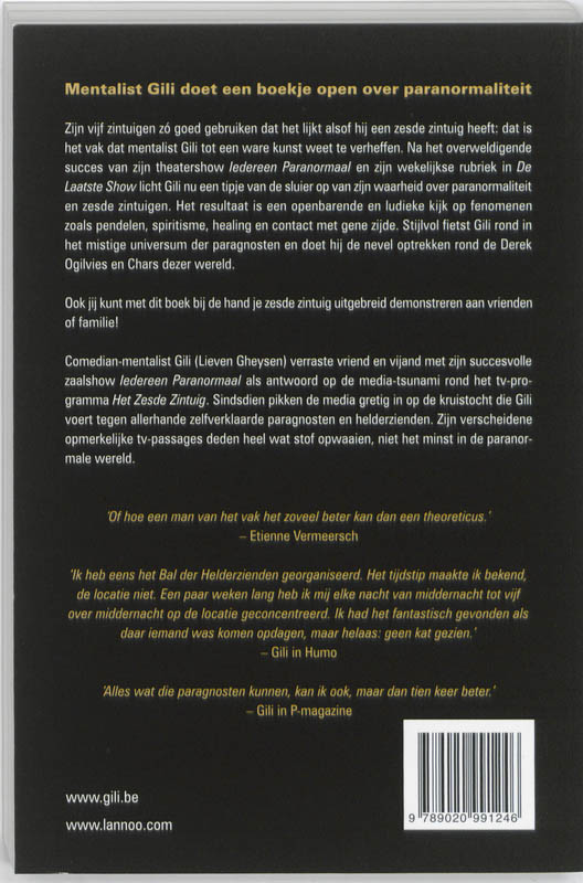 Achterkant van Iedereen paranormaal