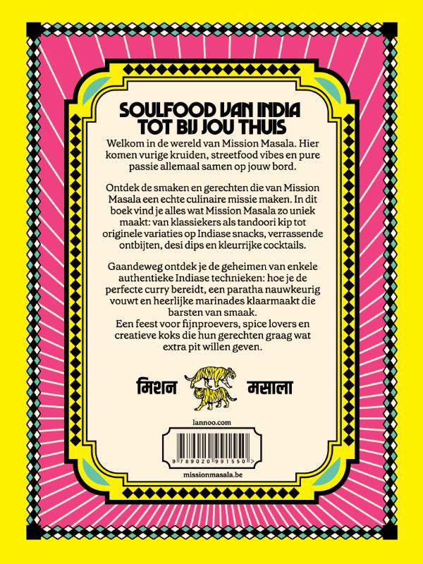 Achterkant van Mission Masala - Eat India