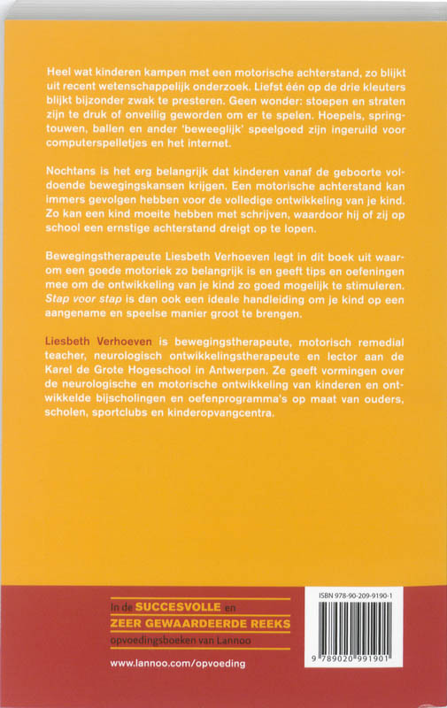 Achterkant van STAP VOOR STAP