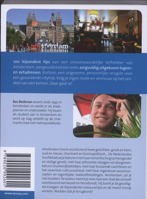 Achterkant van 100 x Amsterdam