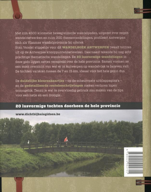 Achterkant van Wandelboek Antwerpen