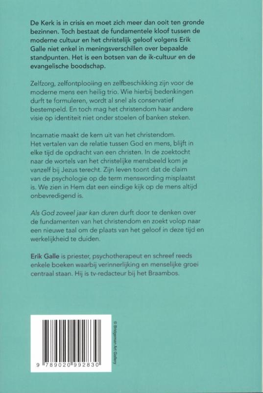 Achterkant van Als God zoveel jaar kan duren