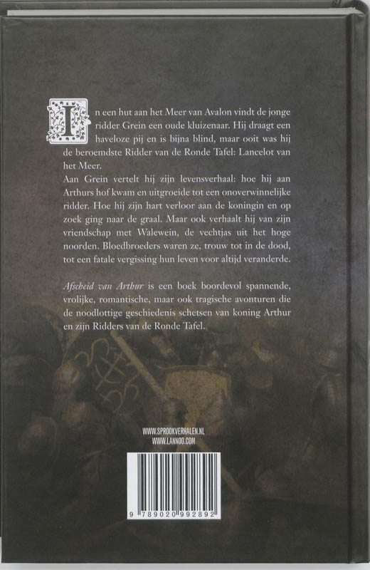 Achterkant van Afscheid van Arthur