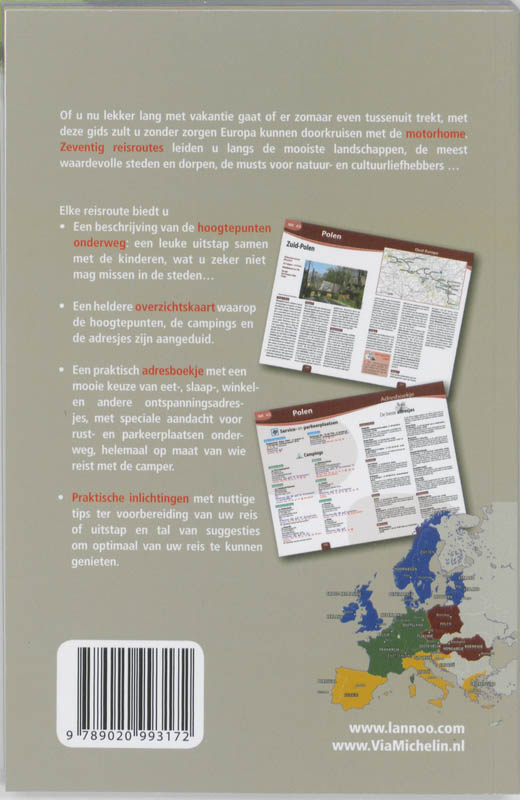 Achterkant van Met de camper door Europa